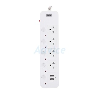 Power Bar OKER PC-3868 USB (3M) White