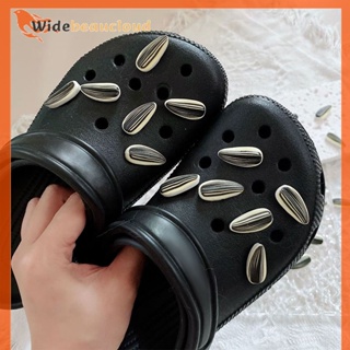 Widebeaucloud จี้เรซิ่น รูปเมล่อน ข้าวโพดคั่ว 3D DIY สําหรับตกแต่งรองเท้า Crocs