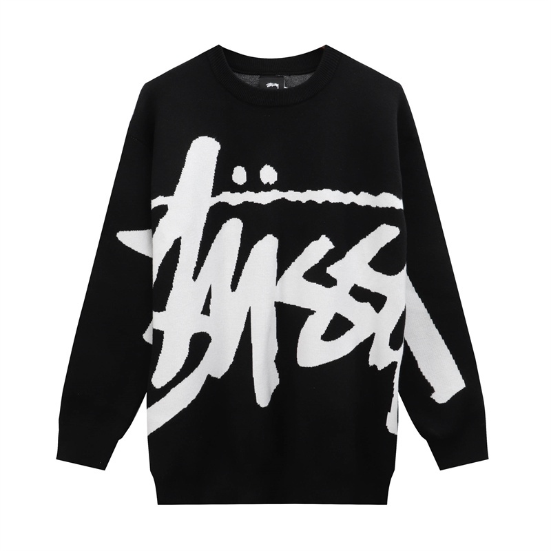 เสื้อกันหนาวแฟชั่นขนาดใหญ่สำหรับทุกคน ดีไซน์ลายตัวอักษรใหญ่น่าสนใจ