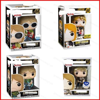 Yelan FUNKO POP Kurt Cobain ฟิกเกอร์แอกชัน โยกยอดนิยม พร้อมกีตาร์ โมเดลตุ๊กตา ของเล่นสําหรับเด็ก ของขวัญ ของสะสม