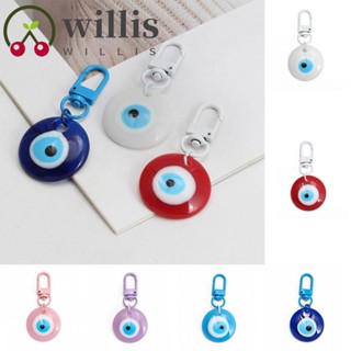 Willis พวงกุญแจ จี้เรซิ่น รูปตาปีศาจ สีฟ้า สไตล์เกาหลี สําหรับผู้หญิง