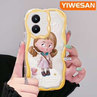 เคสโทรศัพท์มือถือ ซิลิโคนใส กันกระแทก ลายการ์ตูนเด็กผู้หญิงน่ารัก สีสันสดใส สําหรับ VIVO Y22 Y22s