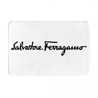 Salvatore Ferragamo (2) พรมเช็ดเท้า ผ้าสักหลาด กันลื่น ดูดซับน้ํา แห้งเร็ว สําหรับห้องน้ํา 16x24 นิ้ว พร้อมส่ง