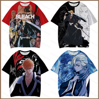 ใหม่ เสื้อยืดแขนสั้น พิมพ์ลายอนิเมะ Mg Bleach Toushirou Kurosaki Ichigo 3 มิติ พลัสไซซ์ สไตล์ฮาราจูกุ สําหรับผู้หญิง และผู้ชาย