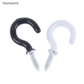 Flashquick 10 ชิ้น ที่แขวนแก้ว ไหล่ ถ้วย ตะขอ ทนทาน สกรูในเพดาน ถ้วย ดี