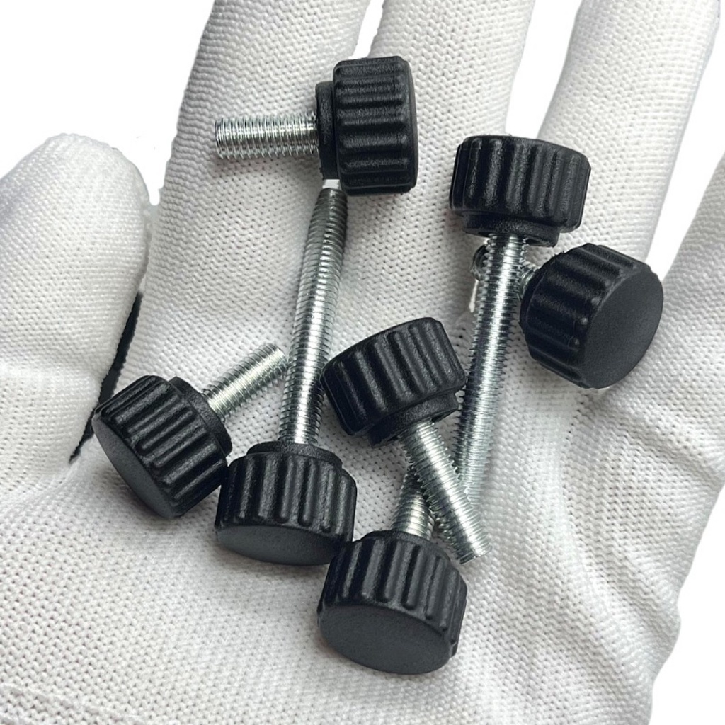 [JC] ลูกบิดหัวกลม สกรูพลาสติก หัวยาง ปรับได้ M5 M6 M8 - รูปที่ 2