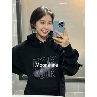 Moon  เสื้อกันหนาว เสื้อคลุม ย้อนยุคในอเมริกา oversize 2023 NEW AG081223 รุ่นใหม่ Chic ทันสมัย Comfortable A28J11R 36Z230909