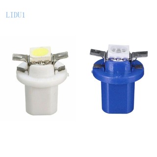 Lidu1 แผงหลอดไฟแดชบอร์ดรถยนต์ B8 5 5050 1SMD สีฟ้า 10 ชิ้น