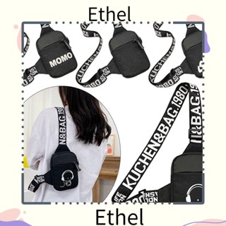 Ethel1 กระเป๋าสะพายไหล่ ผ้าไนล่อน ทรงสี่เหลี่ยม ขนาดเล็ก กันน้ํา สไตล์สปอร์ต สําหรับผู้ชาย ผู้หญิง