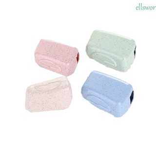 Ellsworth ฝาครอบหัวแปรงสีฟัน ป้องกันฝุ่น เดินทาง ฝาครอบฟางข้าวสาลี เคสทําความสะอาด