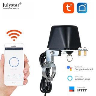 JULYSTAR Tuya Zigbee Smart Valve Controller สำหรับท่อส่งก๊าซปิดอัตโนมัติเข้ากันได้กับ Alexa Google Assistant