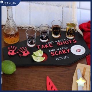 Jeanlan Tequila ถาดไม้ใส่ขนมขบเคี้ยว รูปโลงศพ สําหรับตกแต่งบ้าน วันฮาโลวีน