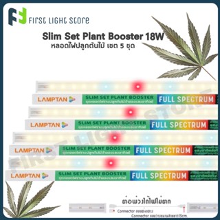 [แพ็ค 5 ชุด]LAMPTAN LED Slim Set Plant Booster หลอดไฟสเปกตรัมสำหรับปลูกต้นไม้ 18W ต่อพ่วงได้ อุปกรณ์ครบพร้อมปลั๊กสวิทช์