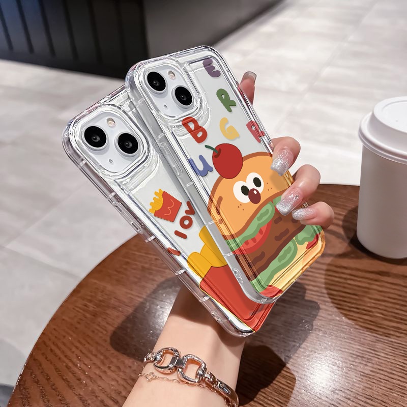 สำหรับ for iPhone 16 11 13 14 15 12 Pro Max 6 7 8 Plus X XR XS MAX SE เคสนิ่มใสถุงลมนิรภัยกันกระแทกการ์ตูนน่ารัก - รูปที่ 4