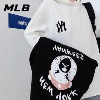 Mlb NY ของแท้ เสื้อกันหนาว มีฮู้ด ผ้าฝ้าย สไตล์สปอร์ต สําหรับผู้ชาย และผู้หญิง