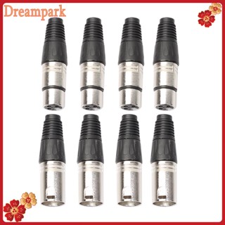 คุณภาพสูง 8 pcs 4 ชาย 4 หญิง Cannon XLR 3Pin ปลั๊กไมโครโฟนสายสัญญาณเสียงตัวเชื่อมต่อสายไฟ