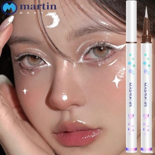 Martin ปากกาอายไลเนอร์ เนื้อแมตต์ กันน้ํา ติดทนนาน สไตล์เกาหลี สีม่วง สีดํา สีน้ําตาล สําหรับแต่งหน้า