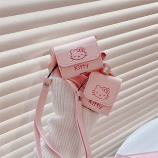 เคสหูฟังบลูทูธไร้สาย แบบนิ่ม ลายแมวน่ารัก สีชมพู สําหรับ Airpods 1 2 PRO 3