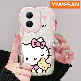 เคสโทรศัพท์มือถือแบบนิ่ม ใส กันกระแทก ลายการ์ตูนหมี แมว สําหรับ VIVO Y76 Y76s Y74s 5G Y36 Y77 Y77E 5G Y78 Y78+ 5G IQOO Z6 Lite 5G