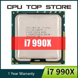 โปรเซสเซอร์ CPU Intel Core i7 990X i7-990X LGA 1366 3.4GHz Extreme Edition 12MB 130W Six-Core Twelve-Thread SLBVZ