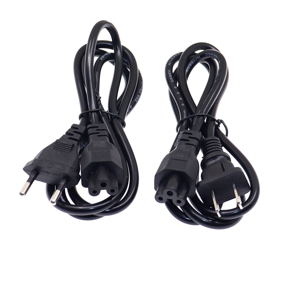 1.2m EU/US ปลั๊ก C5 AC Power Supply อะแดปเตอร์สายไฟ Univesal สายต่อ 3-Prong สําหรับแล็ปท็อป Charger สายไฟ 1000W