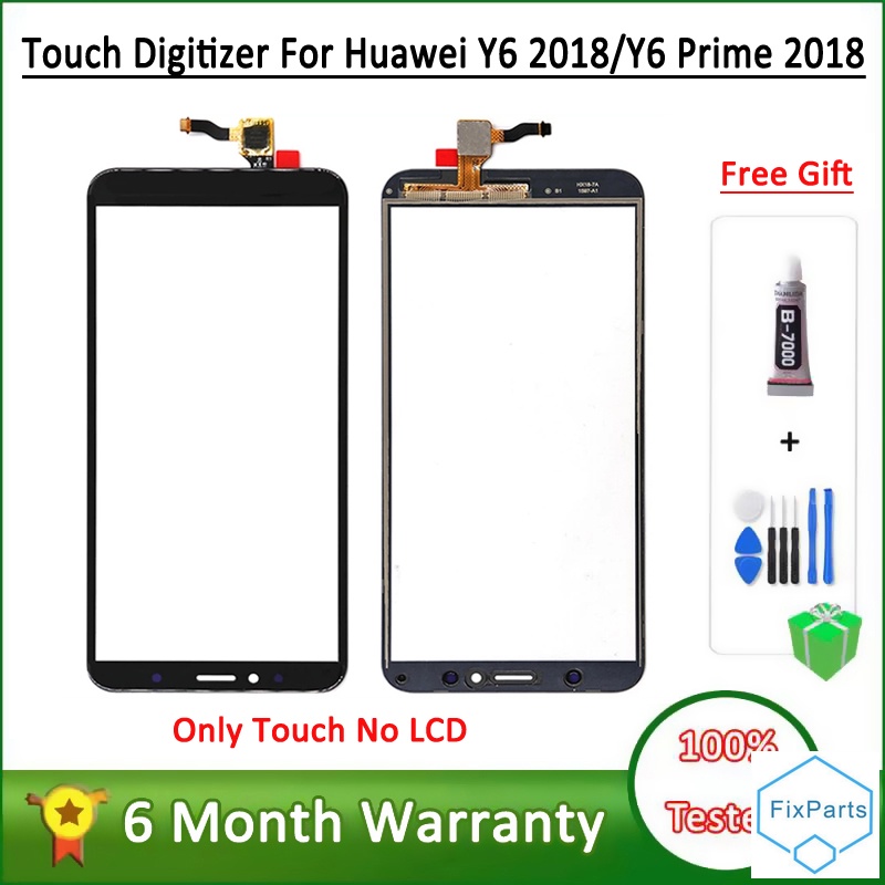 แผงหน้าจอสัมผัสดิจิไทเซอร์ LCD คุณภาพสูง แบบเปลี่ยน สําหรับ Huawei Y6 2018 Y6 Prime 2018