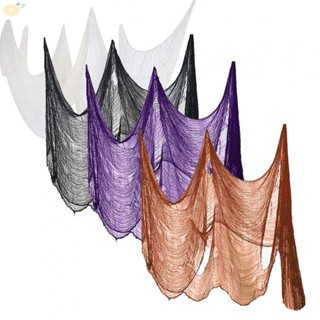 【VARSTR】Halloween Gauze 183cm*76cm Black DIY Large Mesh Orange Poly Cotton Purple