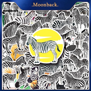 &lt;moonback&gt; สติกเกอร์ ลายม้าลาย กันน้ํา กันลื่น กันจางหาย สําหรับตกแต่งสมุด แล็ปท็อป เครื่องเขียน งานฝีมือ 50 ชิ้น