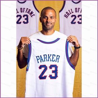 เสื้อกีฬาบาสเก็ตบอล ขนาดใหญ่ ลายทีม Ani 2023-2024 NBA Hall Of Fame Parker สําหรับผู้ชาย และผู้หญิง