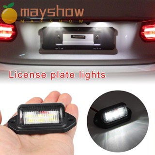 Mayshow ไฟ LED 6 ดวง ติดป้ายทะเบียนรถยนต์ 2 ชิ้น