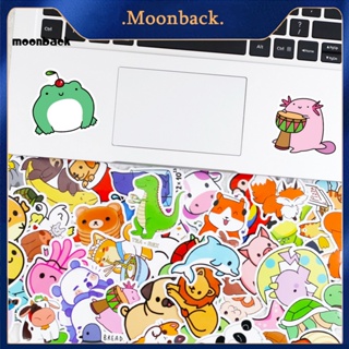 &lt;moonback&gt; สติกเกอร์ ลายการ์ตูนหมูน่ารัก ไม่ตกค้าง ติดง่าย สําหรับติดตกแต่งแล็ปท็อป สเก็ตบอร์ด 50 ชิ้น