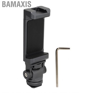 Bamaxis Phone Tripod Mount  1/4in Screw Hole Vertical Horizontal Shooting Smartphone Clamp Aluminum Alloy for Live Streaming