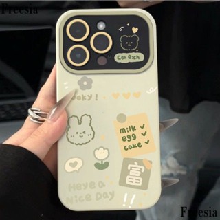 เคสมือถือ แบบนิ่ม ลายกระต่ายนําโชค สําหรับ Apple 14 Pro Max Iphone 13 Pro 12 11 7p Z9QZ