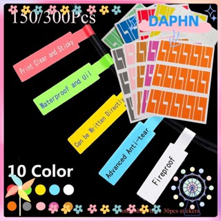 Daphs 150/300 ชิ้น ป้ายสายเคเบิล ที่มีสีสัน เครื่องมือมาร์กเกอร์ สายไฟเบอร์ออแกไนเซอร์ กันน้ํา