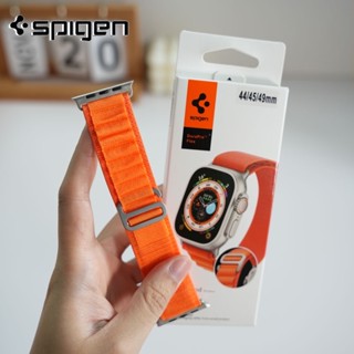 Spigen สายนาฬิกาข้อมือไนล่อนถัก ปรับได้ แบบเปลี่ยน สําหรับ Apple Watch Ultra 49 มม. 45 มม. 44 มม.for iWatch สายรัด