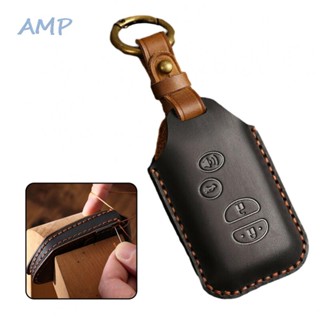 ⚡NEW 8⚡Car Key Cover Anti-drop Auto Parts Black Car Accessories Case Shell Cowhid