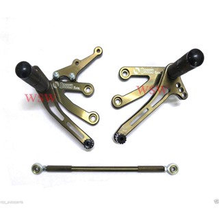 สีทอง เกียร์โยง เกียร์ โยง Dash Disc BIKE REARSETS FOOTPEGS FOOT REST UNIVERSAL MOTOR FITS HONDA SUZUKI YAMAHA