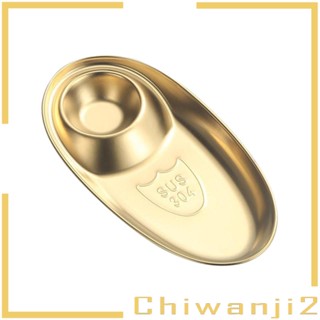 [Chiwanji2] ถาดสเตนเลส ทรงวงรี สําหรับใส่อาหาร ขนมหวาน สลัด