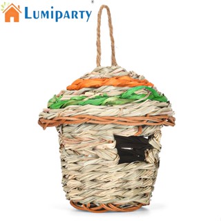 Lumiparty รังนกฮัมมิ่งเบิร์ด แบบแขวน 3.5 ซม. ทอมือ ธรรมชาติ สําหรับแขวนตกแต่งสวน กลางแจ้ง