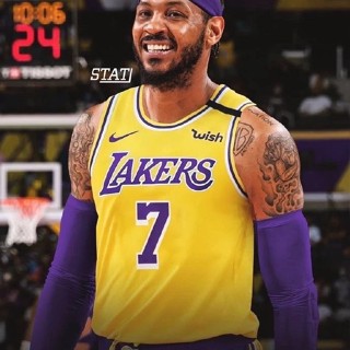 Antony No. แฟชั่นคลาสสิก เสื้อกีฬาบาสเก็ตบอล ปักลาย NBA 7 Lakers สีเหลือง สําหรับผู้ชาย และคู่รัก 353066