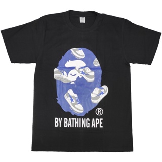 เสื้อยืดคอกลม เสื้อยืดผ้าหนา tshirt เสื้อยืดโอเวอร์ไซส์⭐ A Bathing ape ⭐