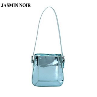 Jasmin NOIR กระเป๋าสะพายไหล่ กระเป๋าถือ หนัง PU เรียบง่าย สําหรับสตรี