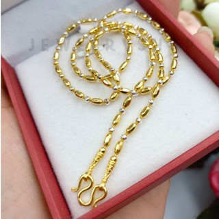 JJISHOP1  jewelryshop K616 สร้อยสองกษัตริย์ลายเม็ดรี ตะขอปั็ม 92.5%  ใส่ติดตัวได้ตลอด ใส่เล่นน้ำทะเลได้