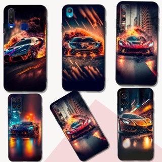 เคสโทรศัพท์มือถือ ซิลิโคน Tpu ลายรถสปอร์ต สีดํา สําหรับ vivo Y02s Y16 Y22S Y22 V25 5G V25e X80 lite Y77 5G