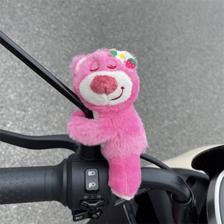 Battery Electric Vehicle Motorbike Decorative Accessories Pendant Decoration Strawberry Bear Rearview Mirror Doll Cute xDGb