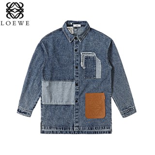 Loewe ของแท้ 100% เสื้อแจ็กเก็ตยีน ใส่ทํางาน สําหรับผู้ชาย S359Y50X06