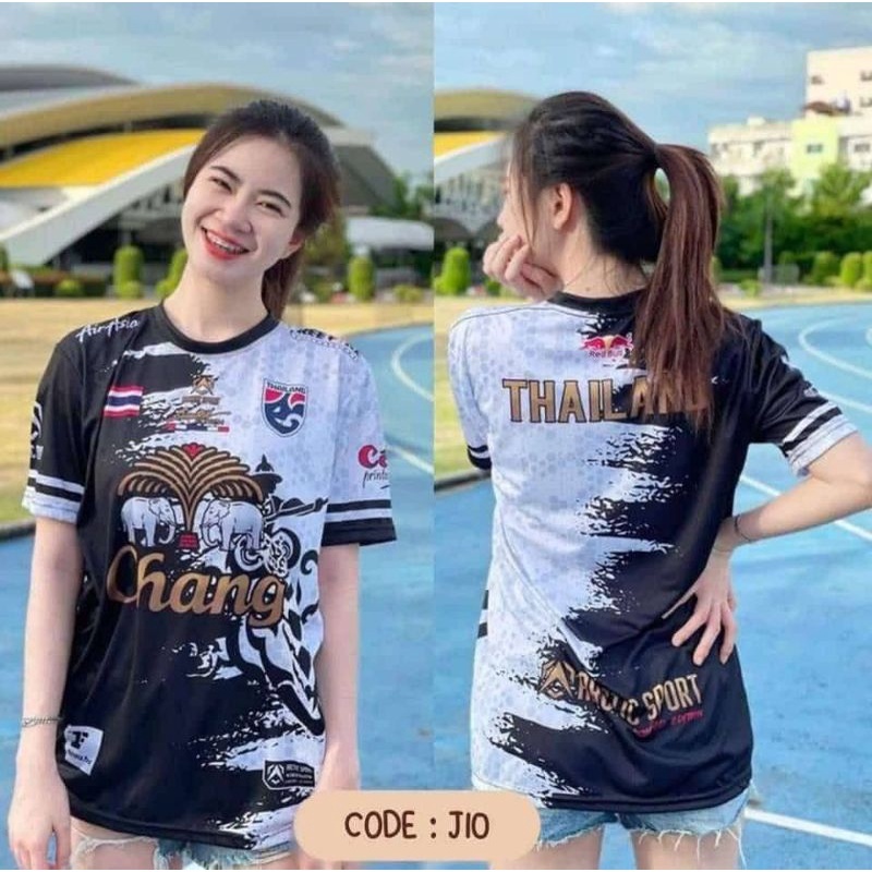 พร้อมส่ง !! เสื้อกีฬาแขนสั้น ลายทีมชาติไทย Jersey Chang ขนาด XS-6XL