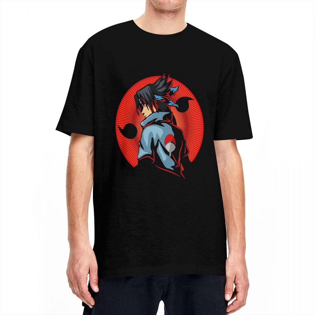 T-shirt Bandai เสื้อยืดแขนสั้นลําลอง คอกลม ผ้าฝ้ายแท้ พิมพ์ลายอนิเมะ Naruto Itachi Uchiha สําหรับผู้