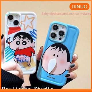 เคสโทรศัพท์มือถือ แบบใส ป้องกันกล้อง ลายการ์ตูนชินจังตลก หมุนได้ สําหรับ iPhone 14 Plus 11 12 13 14 Pro MAX 7 8 Plus SE 2022 XR X XS MAX