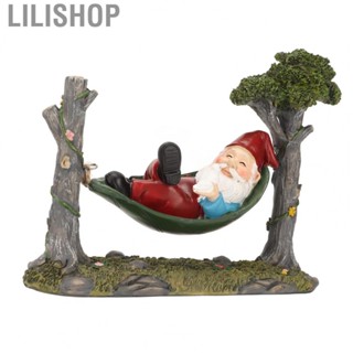 Lilishop Garden Gnome Statue  Cute Funny Hammock Gnome Statue  for Yard